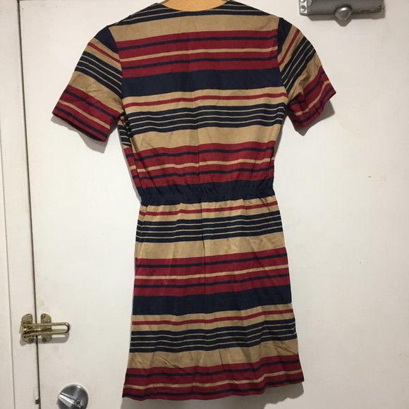 VINTAGE ZAZIE V-NECK STRIPE DRESSES SIZE S - Picture 5 of 11